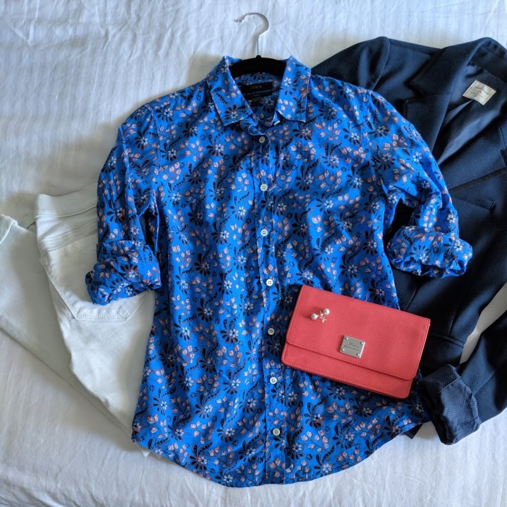 J. Crew Perfect Shirt in Vintage Scarf Print